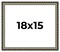 18x15 Solid Wood Antique Picture Frame with UV-Resistant Acrylic & Acid-Free Backing, Available in 4 Finishes: Bronze, Gold, Silver, and Gold with Black